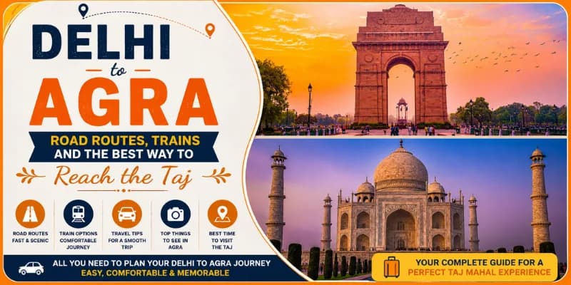 Delhi to Agra Distance