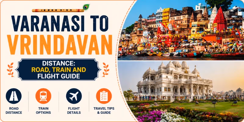 Varanasi to Vrindavan Distance