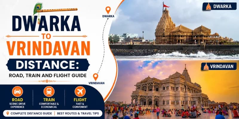 Dwarka to Vrindavan Distance