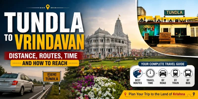 Tundla to Vrindavan Distance