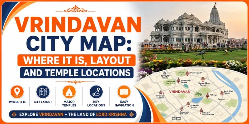 Vrindavan City Map: Where It Is, Layout and Temple Locations