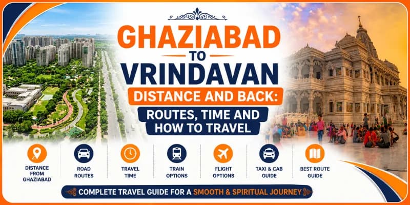 Ghaziabad to Vrindavan Distance and Back: Routes, Time and How to Travel