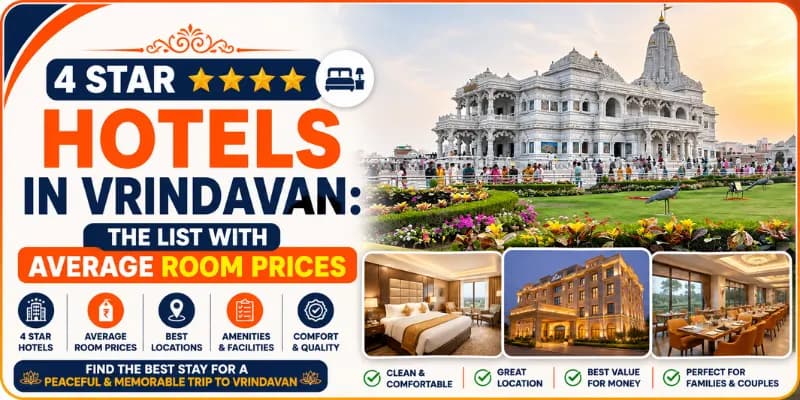 4 Star Hotels in Vrindavan: The List with Average Room Prices
