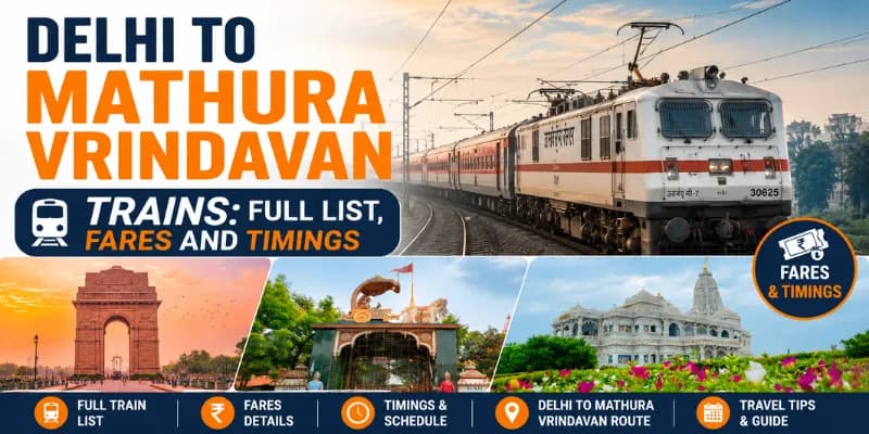 Delhi to Mathura Vrindavan Trains