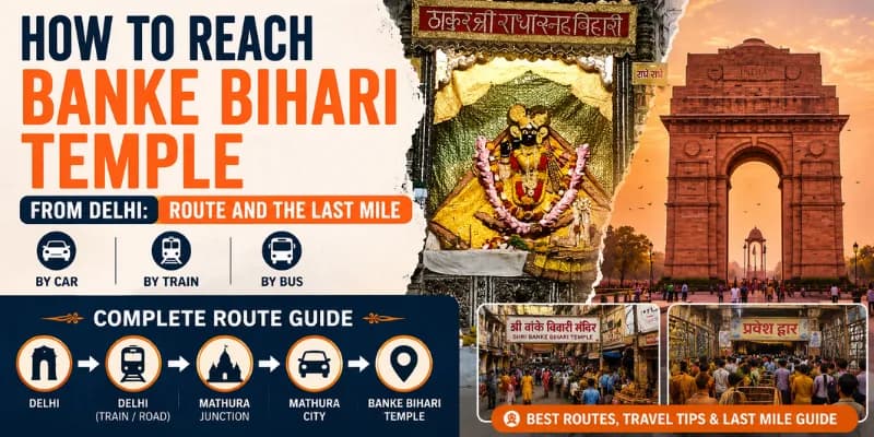How to Reach Banke Bihari Temple from Delhi: Route and the Last Mile