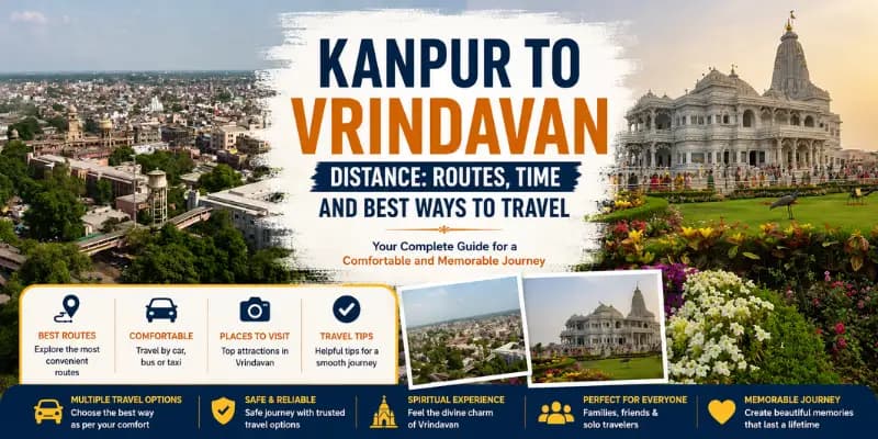 Kanpur to Vrindavan Distance