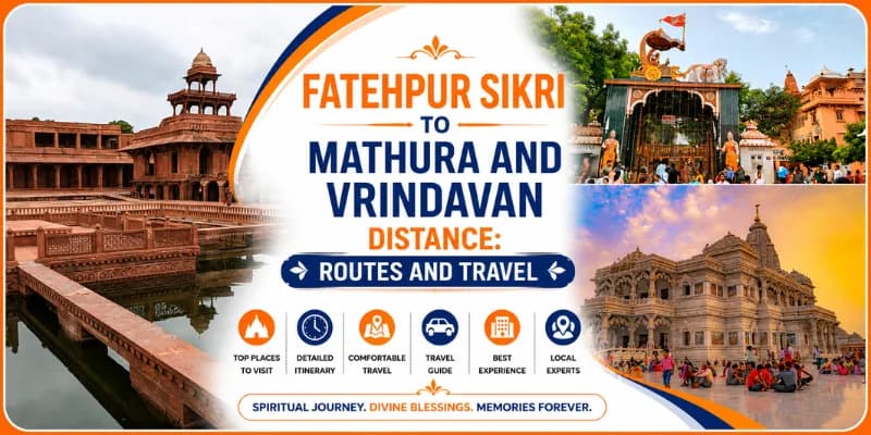 Fatehpur Sikri to Mathura and Vrindavan Distance