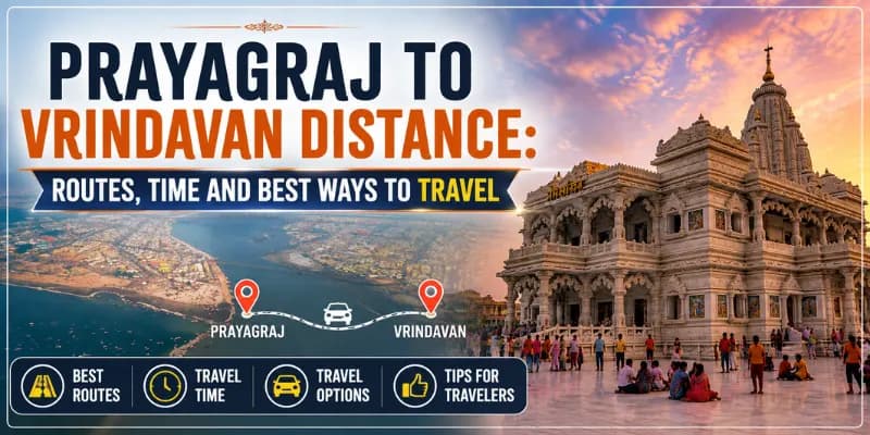 Prayagraj to Vrindavan Distance