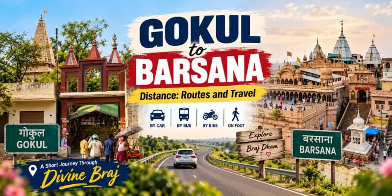 Gokul to Barsana Distance