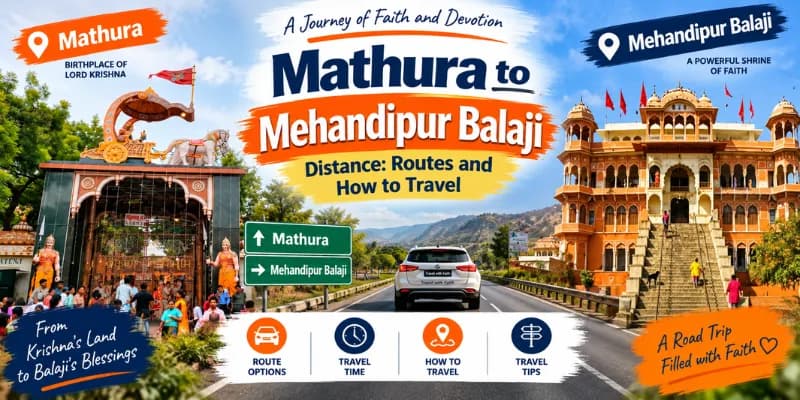 Mathura to Mehandipur Balaji Distance: Routes and How to Travel