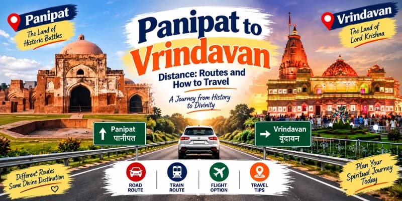 Panipat to Vrindavan Distance: Routes and How to Travel
