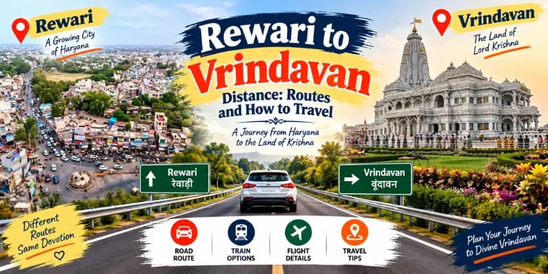 Rewari to Vrindavan Distance: Routes and How to Travel