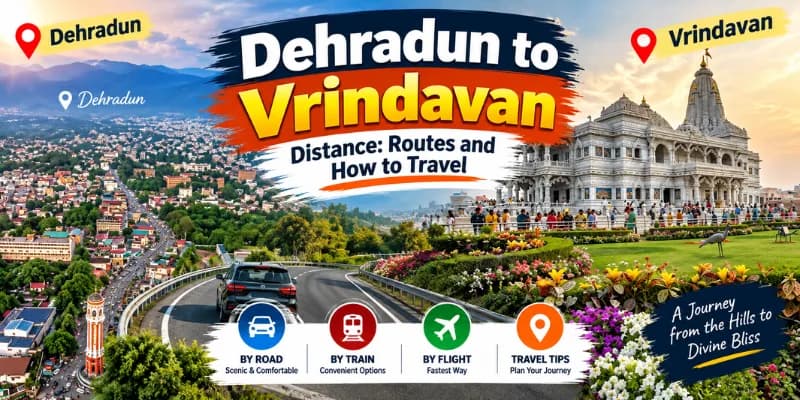Dehradun to Vrindavan Distance: Routes and How to Travel