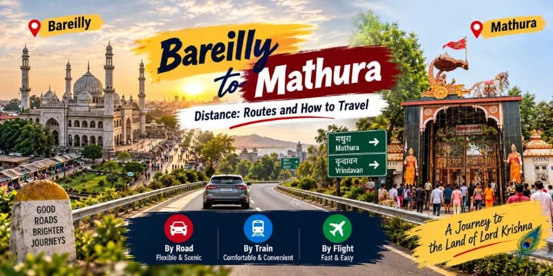 Bareilly to Mathura Distance: Routes and How to Travel