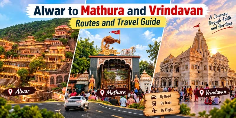 Alwar to Mathura and Vrindavan Distance: Routes and Travel