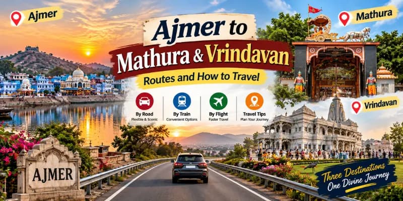 Ajmer to Mathura and Vrindavan Distance: Routes and Travel