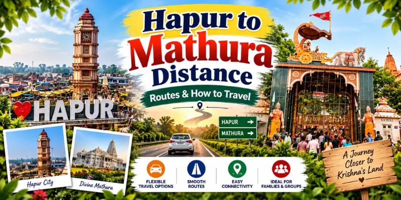 Hapur to Mathura Distance: Routes and How to Travel
