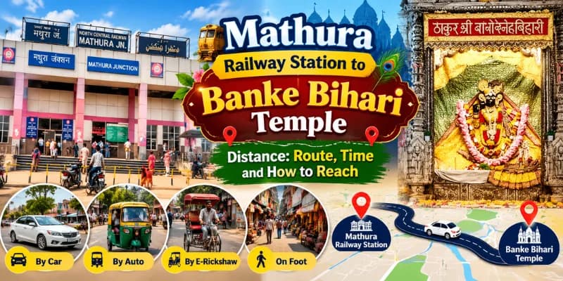Mathura Railway Station to Banke Bihari Temple Distance: Route, Time and How to Reach