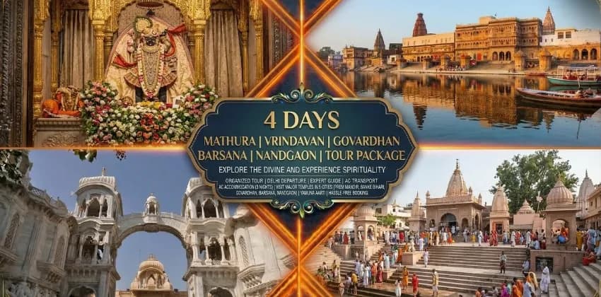 4 Days Mathura Vrindavan Govardhan Barsana Nandgaon Tour